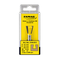 FAMAG 3104 Dovetail 12.7 x 12.7 8mm Router Bit - display