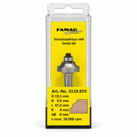 FAMAG 3119 Beading 19.1 x 9.5 4mm 8mm Router Bit - Display