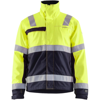 Upgrade your workwear with the High Vis Yelllow Blaklader Workwear jacket, ideal for all seasons with Flame Resistant and Anti-Static.