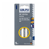 WILPU HC 19 R bi Bi-Metal Jig Saw Blade 80 mm 13 TPI Reverse Ground (Pack of 5)