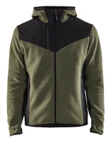 BLAKLADER Hoodie Jacket 5940 Green Sweater Jacket Full Zip Knitted Softshell