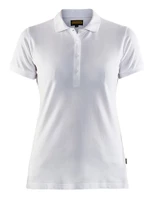 BLAKLADER 3307 Womens White Polo Shirt in Cotton, perfect for casual wear, it combines timeless design with exceptional breathability.