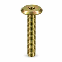 RAMPA KF Bolt Flat Head M6 65mm Hex 4 mm Steel Yellow Zinc