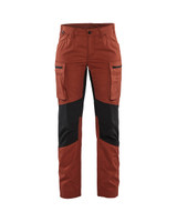 BLAKLADER 7159 Womens Service Burned Red Stretch Trousers