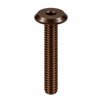 RAMPA KF 6 x 15 mm M6 Flat Head Steel Brown Coated Hex 4 mm Screw - Front
