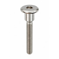 RAMPA KFS 6 x 70 mm M6 Flat Head Steel Nickel Plated Hex 5 mm Screw - Front