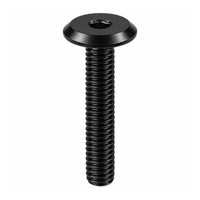 RAMPA KF 6 x 16 mm M6 Flat Head Steel Black Coated Hex 4 mm Screw - Front