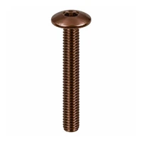 RAMPA KT 6 x 50 mm M6 Mushroom Head Steel Brown Coated Hex 4 mm Screw