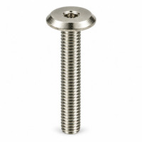 RAMPA KF 6 x 10 mm M6 Flat Head Steel Nickel Plated Hex 4 mm Screw - Front