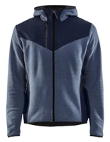 BLAKLADER Hoodie Jacket 5940 Blue Sweater Jacket Full Zip Knitted Softshell
