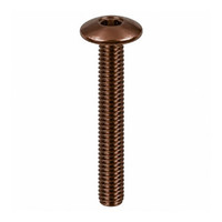 RAMPA KT 6 x 40 mm M6 Mushroom Head Steel Brown Coated Hex 4 mm Screw