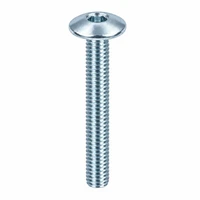 RAMPA KT 6 x 40 mm M6 Mushroom Head Steel Silver Zinc Hex 5 mm Screw