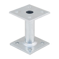 PITZL RIGID Post Base Fixed 100mm High Hot-Dip Galvanized
