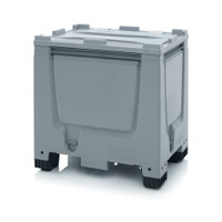 AUER Big Box Silver Grey with Hinge Lid — BBG 86 SA – product display image; HD-PE, 60 wide, 93 high, Application Bulk Storage & Transport