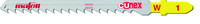 The MAFELL CUnex W1 75mm Fast Cut Jigsaw Blade is engineered for high-performance cutting in solid timber and various board materials