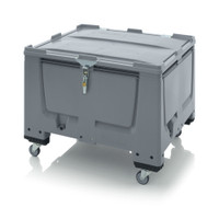 AUER Big Box Silver Grey with SA / SV Locking System — BBG 1210R SASV – product display image; HD-PE, 100 wide, 93 high, Application Bulk Storage & Transport