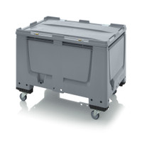 AUER Big Box Silver Grey with SA / SC Locking System — BBG 1208R SASC – product display image; HD-PE, 80 wide, 96 high, Application Bulk Storage & Transport