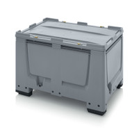 AUER Big Box Silver Grey with SC Locking System — BBG 1208 SC – product display image; HD-PE, 80 wide, 83 high, Application Bulk Storage & Transport
