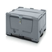 AUER Big Box Silver Grey with SA / SV Locking System — BBG 1210K SASV – product display image; HD-PE, 100 wide, 83 high, Application Bulk Storage & Transport