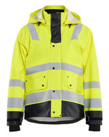 BLAKLADER Rain Jacket | 4327 High Vis Yellow / Black Craftsman Rain Jacket with Reflective Tape LEVEL 3 Waterproof
