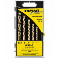 FAMAG 1594 Brad Point Drill Bit Set 4, 5, 6, 8, 10 mm
