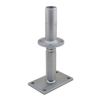 PITZL 10930 Post Base M24 Height Adjustable 170mm High Pipe Upper Connection – product display image; Steel, Application Timber Construction, Range PTP easy