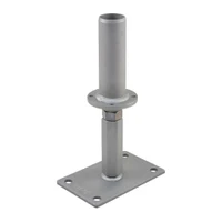 PITZL 10930 Post Base M20 Height Adjustable 150mm High Pipe Upper Connection – product display image; Steel, Application Timber Construction, Range PTP easy