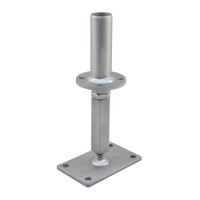 PITZL 10930 Post Base M24 Height Adjustable 195mm High Pipe Upper Connection – product display image; Steel, Application Timber Construction, Range PTP easy