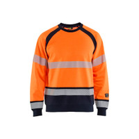 BLAKLADER 3088 Multinorm Sweater Orange / Navy blue (Men) in Cotton