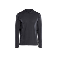BLAKLADER 3417 Hoodie Mid Grey (Men) in UV-Protective Stretch Polyester Jacquard Knit