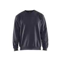BLAKLADER 3340 Sweater Mid Grey (Men) in Cotton French Terry 320 gsm – product display image; Holster Pockets false, Features 100% cotton