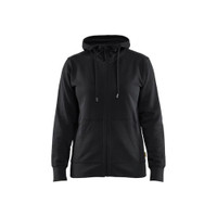 BLAKLADER 3395 Craftsman Hoodie Black (Women) in Cotton French Terry 320 gsm – product display image; Holster Pockets false, Features Soft, brushed inner; Kangaroo pocket