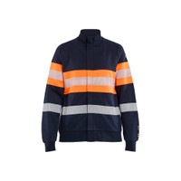 BLAKLADER 3472 Multinorm Sweater Navy blue / Orange (Women) in Cotton