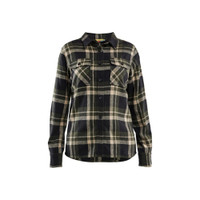 BLAKLADER 3218 Long Sleeve Shirt Forest Night / Black (Women) in Double-Brushed Cotton Twill