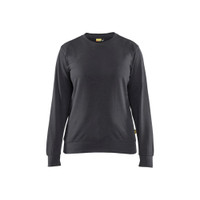 BLAKLADER 3405 Sweater Mid Grey (Women) in Cotton French Terry 320 gsm – product display image; Features 100% cotton