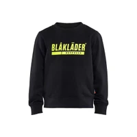 BLAKLADER 5205 Sweater Black / Hi-Vis Yellow (Children) in Cotton French Terry 320 gsm