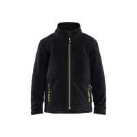 BLAKLADER 5206 Fleece Sweater Black / Hi-Vis Yellow (Children) in Micro Fleece – product display image