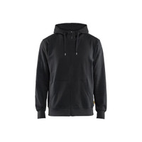 BLAKLADER 3366 Craftsman Hoodie Black (Men) in Cotton French Terry 320 gsm – product display image; Holster Pockets false, Features 100% cotton; Kangaroo pocket