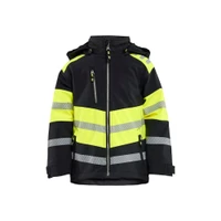 BLAKLADER 5211 Softshell Jacket Black / Hi-Vis Yellow (Children) in Waterproof 4-Way Stretch Softshell
