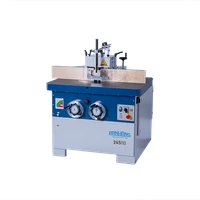 The PANHANS 245|10 model is a compact universal tilting spindle moulder and shaper with height and tilt adjustable milling arbor, two directions of rotation, quick tool change device, adjustable speed and separately adjustable total and partial fence.