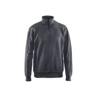 BLAKLADER 3369 Sweater Mid Grey (Men) in Cotton French Terry 320 gsm – product display image; Holster Pockets false, Features 100% cotton