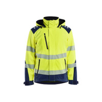 BLAKLADER 4400 High Vis Softshell Jacket Hi-Vis Yellow / Navy Blue (Men) in Waterproof 4-Way Stretch Softshell