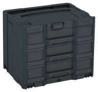 The TANOS M337 Anthracite Systainer3 SORTAINER with 3 drawers is the ideal solution for organizing large tools, sensitive devices, and small accessories in a practical case system.