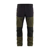 BLAKLADER 1456 High Vis Trouser Forest Night / Black (Men) in Lightweight PolyCotton Plain Weave with Kneepad Pockets – product display image; Application Service, Holster Pockets false, Kneepad Pockets true