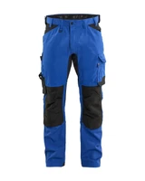 From BLAKLADER, the Trousers model 1751 in Blue Craftsman Trousers arrives with Kneepad Pockets and fortified Cotton with Stretch for long-term resilience.