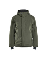 Built for adventure, the BLAKLADER Winter Jacket model 4991 in Forest Night Green features Insulated, Windproof technology, and rugged Waterproof Polyester fabrication.