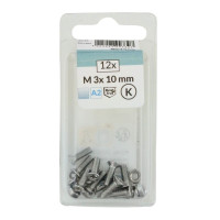 The HSI M3 x 10mm Countersunk Head Bolts with Nuts are manufactured to DIN 965 standards, ensuring precision, strength, and reliability. Made from A2 stainless steel, these bolts offer excellent corrosion resistance, making them suitable for indoor and outdoor use.
