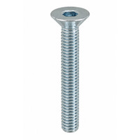 RAMPA KS Bolt Countersunk Head M8 60mm Hex Socket Steel Silver Zinc