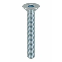 RAMPA KS Bolt Countersunk Head M8 20mm Hex Socket Steel Silver Zinc