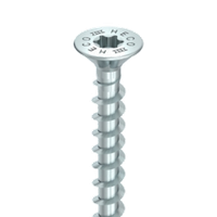 Alternate product image of HECO 4.5 x 40 Countersunk Head Full Thread Silver Zinc Steel HD-20.